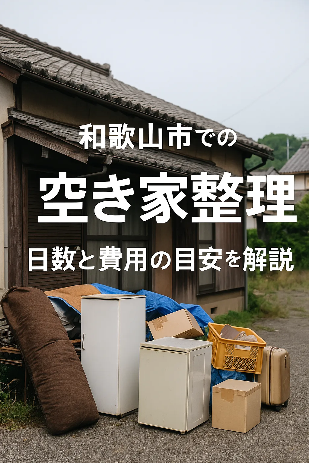和歌山市での空き家整理｜片付けにかかる日数と費用の目安