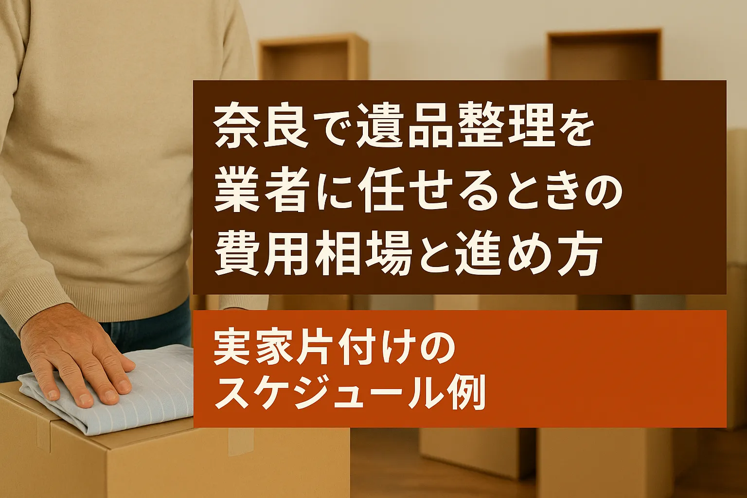 奈良で遺品整理を業者に任せるときの費用相場と進め方｜実家片付けのスケジュール例
