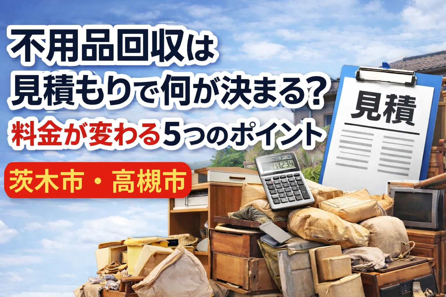 不用品回収の見積もり